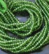 AAA quality Mystic Peridot green Quartz Micro Faceted Rondells13 inch strand 3 - 3.5mm approx